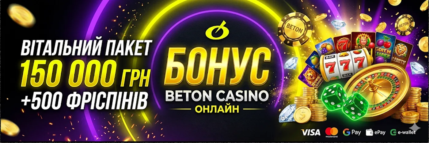 Ставки на спорт Beton · вигляд букмекерської лінії